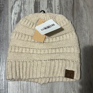 C.C Women's Knit Beanie - beige